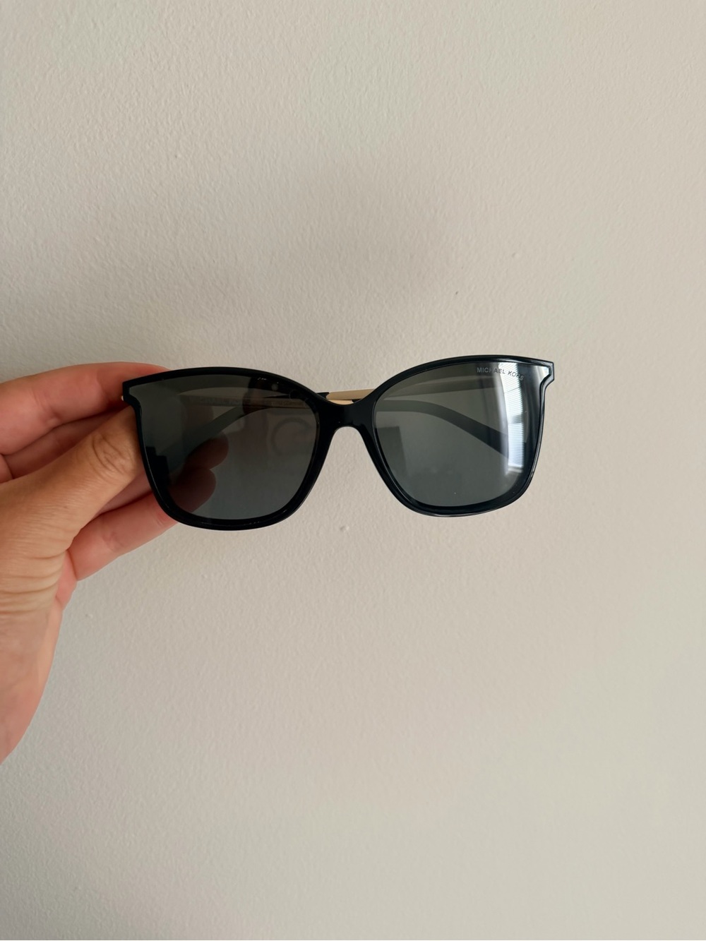 Michael Kors Black Cat-Eye Sunglasses with Dark Lenses